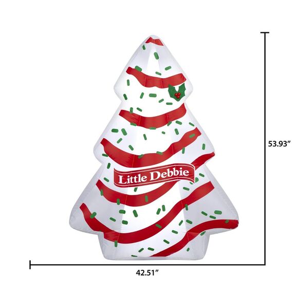 Little Debbie Christmas Tree Cake 4.5 ft Inflatable Indoor / Outdoor Yard Decor - Picture 4 of 6